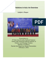 Strategic Relations in Asia an Overview