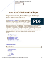 Cosine, Sine and Tangent of Multiple Angles (Recursive Formula)