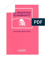 El Maestro Ignorante, Ranciere