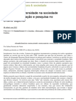 O papel da universidade na sociedade brasileira educação e pesquisa no ensino superior- TEXTO PARA CASO CONCRETO 1 AULA 1