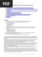 Estado Sociedad y Educacion Argentina Fin Siglo