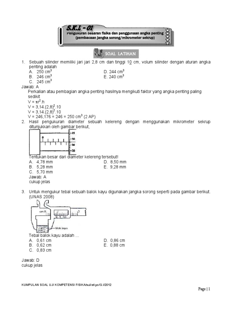 Kumpulan Soal Uji Kompetensi Fisika(1)