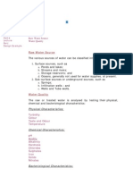 Raw Water Quality and Quantity Analysis