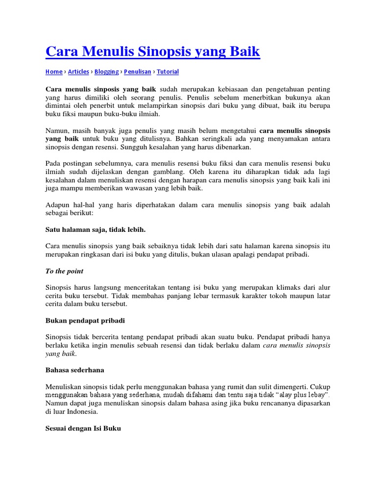 Cara Menulis Resensi Buku Ilmiah Pdf