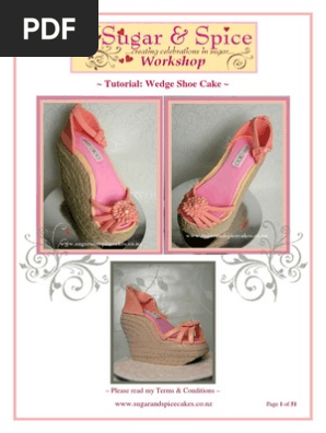 Tutorial Wedge Shoe Cake by Sugar & Spice Cakes