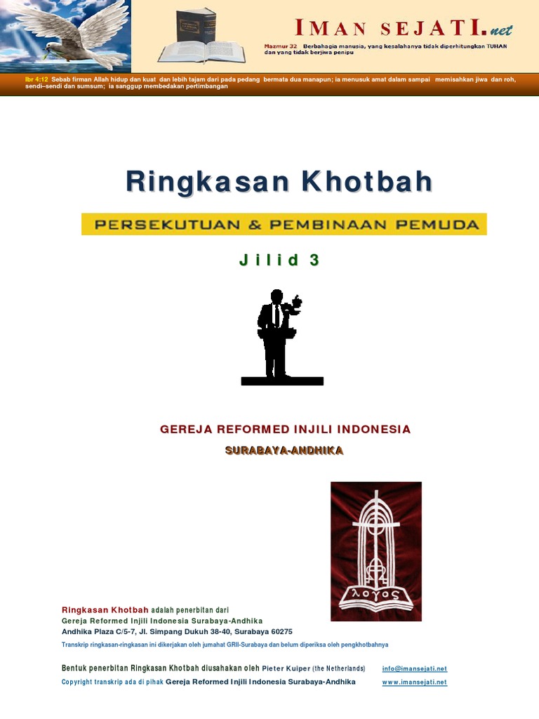 Ringkasan Khotbah Jilid 3 Persekutuan Dan Pembinaan Pemuda