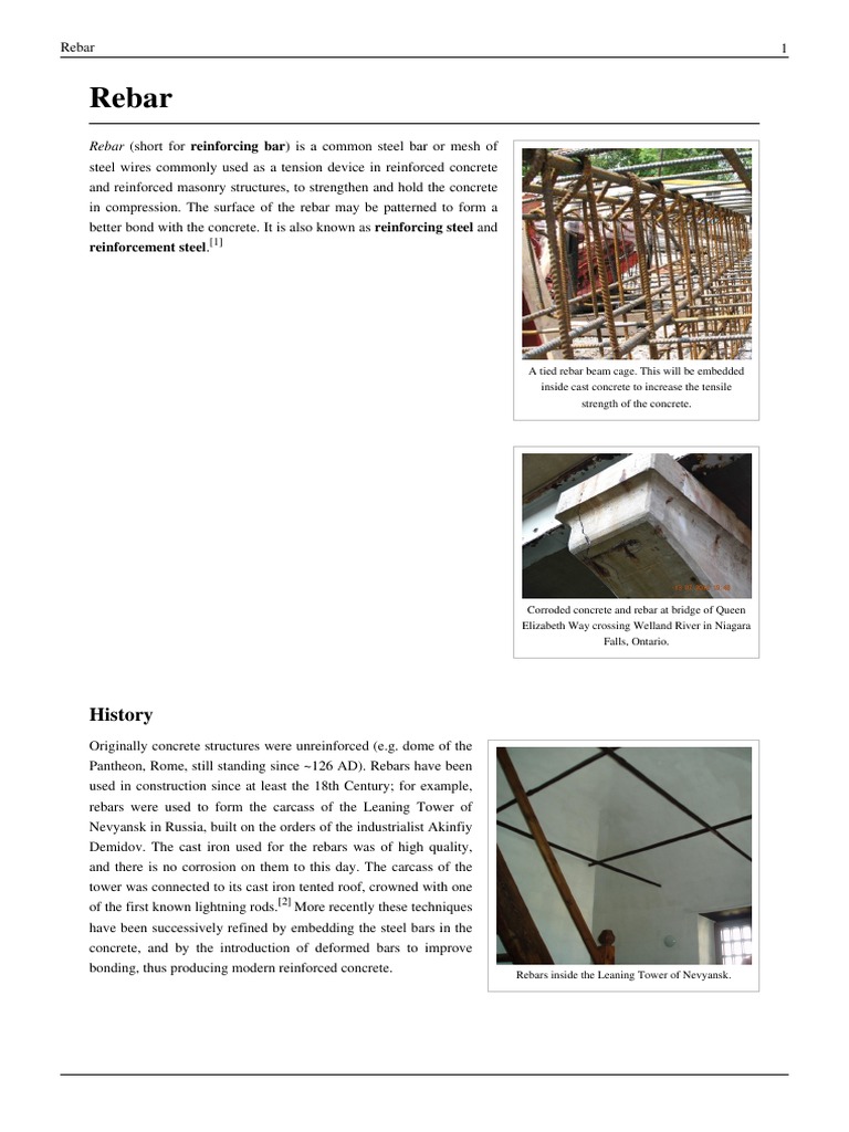 Rebar | PDF | Composite Material | Architectural Elements