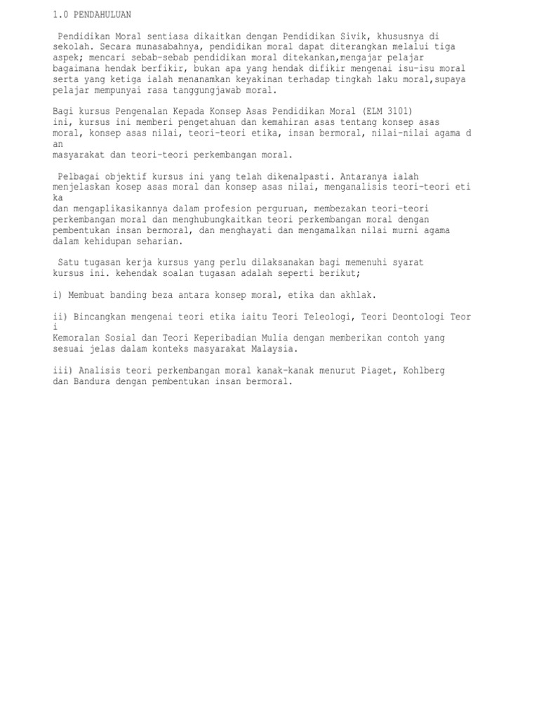 Assignment Moral Elm 3101 Pdf