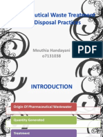 Pharmaceutical Waste Treatment and Disposal Practices: Meuthia Handayani O7131038