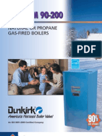 Dunkirk Quantum Q90 125-200 High 90% Efficiency Gas Fired Hot Water Boiler Brochure