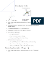 Translational Equilibrium