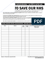 Strike To Save Our NHS: No To Cuts, Closures and Privatisation - Our NHS Is Not For Sale