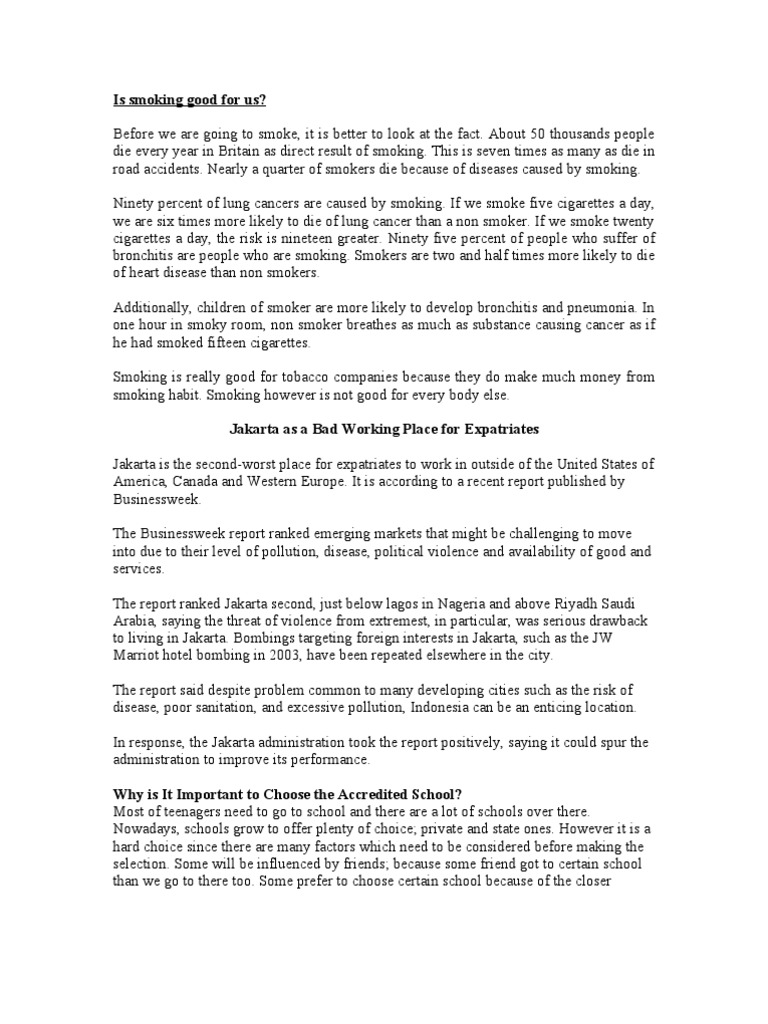 Smoking short essay picture