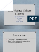 Baba Nyonya Culture (Taboo)