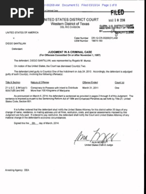 Diego Santillan Sentencing Guide