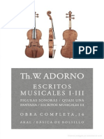 Adorno Theodor Escritos Musicales I III Obra Completa V 16 1970 Akal 2006