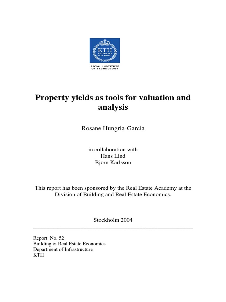 Property Yields in Swedish Real Estate | PDF | Yield (Finance) | Real ...