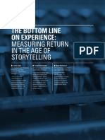 The Bottom Line on Experience: Measuring Return in the Age of Storytelling by: John Cain, Todd Cherkasky & Rick Robinson