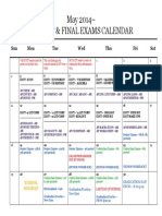 Ehs May 2014 Testing Calendar