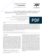 Investigation of The Effects of Alkane Phosphonic Acid RGD Coatings On Cell