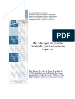 1990_Diaz_Descripción metodología_Metodología de diseño curricular para educacion superior