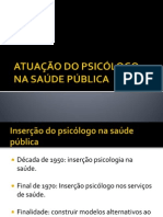 Atuacão Do Psicologo Na Saude Publica