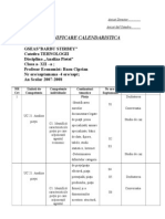 Planificare Calendaristica