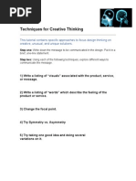 Techniques for Creative Thinking