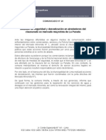 Comunicado 18: Sobre Acto de Clausura Del Ex Mercado La Parada