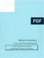 A Primer On Biblical Reliability: Part of The Introduction To Spiritual Leadership Conference