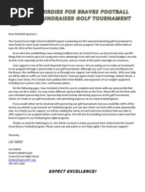 2014 Golf Tournament Sponsor Letter-Signed