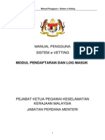 Manual Pengguna - Daftar Log Masuk