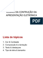 REGRAS DA CONTRUÇÃO DA APRESENTAÇÃO ELETRÓNICA