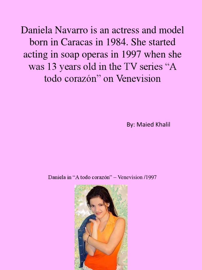 Daniela Navarro: The Talented Venezuelan Actress You Should Know