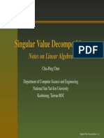 Singular Value Decomposition: Notes On Linear Algebra