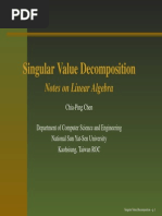 Singular Value Decomposition: Notes On Linear Algebra