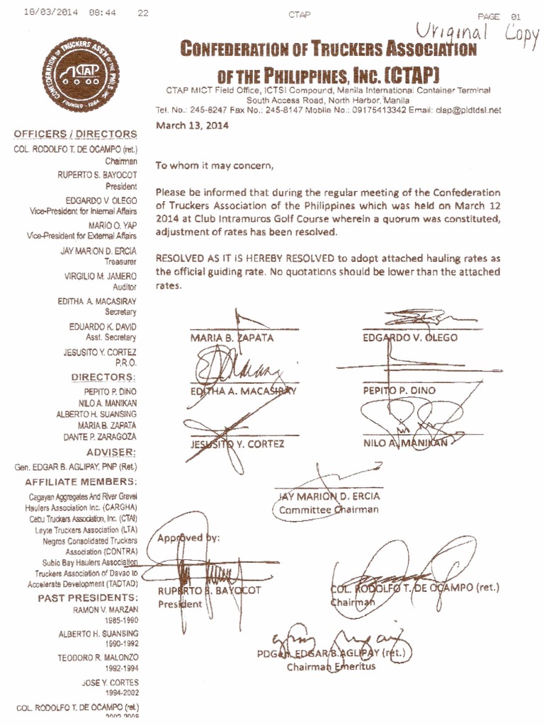 CTAP Rates Effective March 15, 2014 | PDF | Consumer Goods | Transport