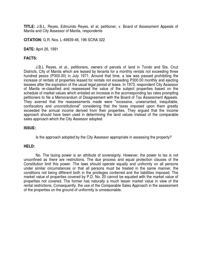 Case Digest, Reyes V Almanzor PDF