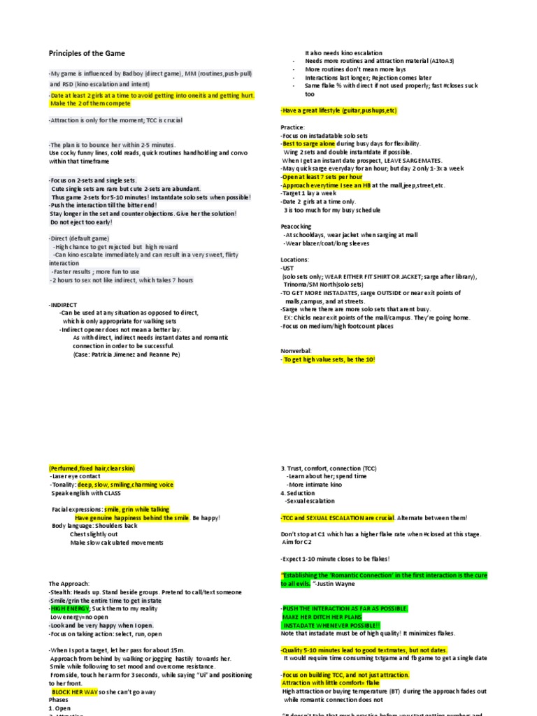 0 Game Principles Asdas | PDF | Self-Improvement