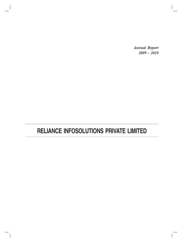 RELIANCE INFOSOLUTIONS PRIVATE LIMITED Balance Sheet Deferred Tax