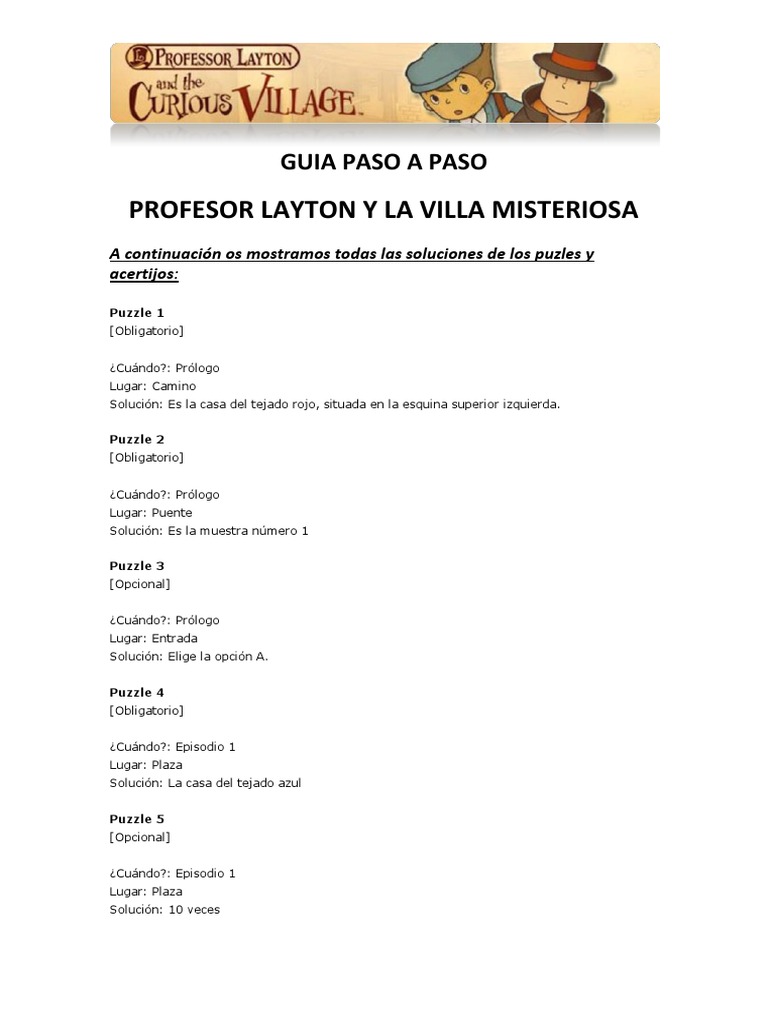 puzzle 25 profesor layton y la villa misteriosa