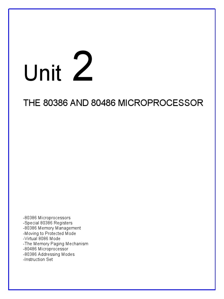 80386 Microprocessor Instruction Set Pdf