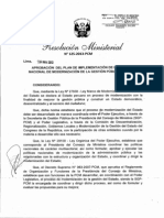 Plan de Implementación de La PNMGP RM-125-2013