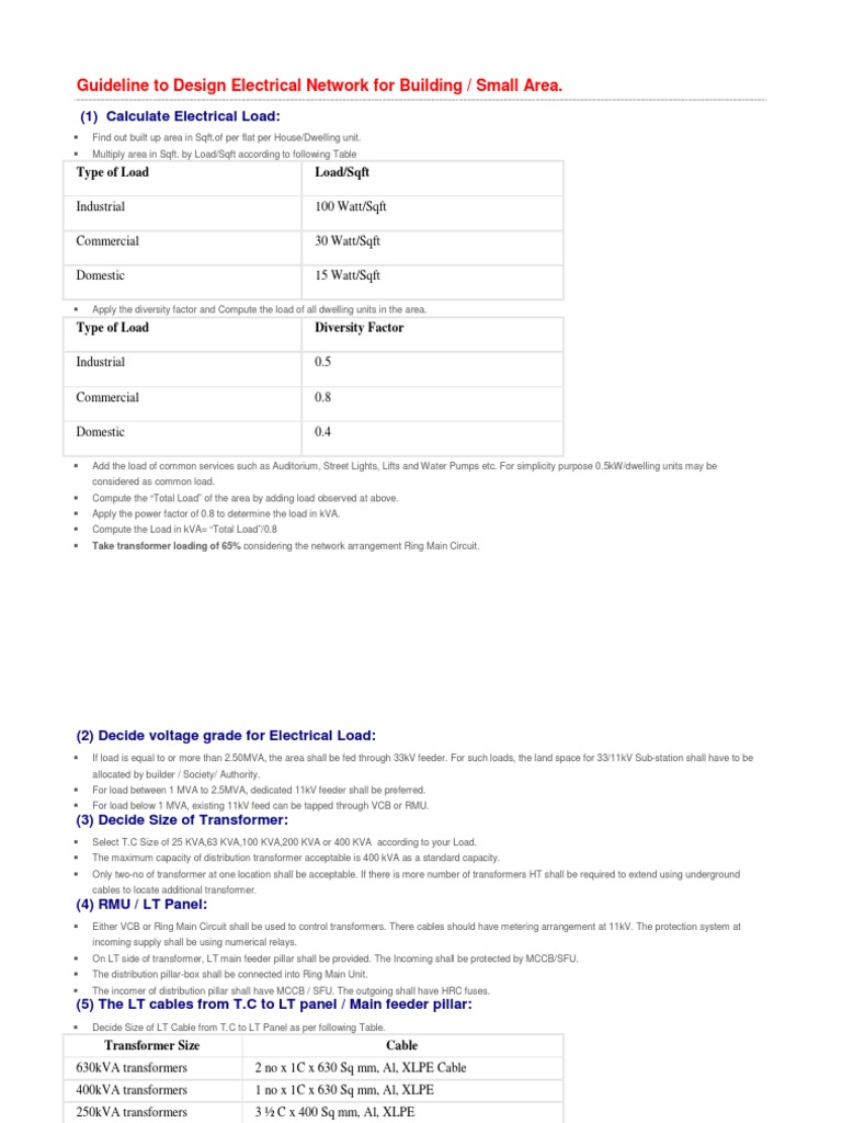 Electrical Network Design Guidelines | PDF | Computers