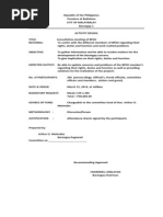 Sample format of Activity design | Business