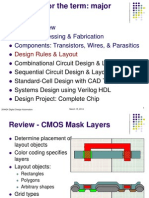 VLSI Overview CMOS Processing & Fabrication Components: Transistors, Wires, & Parasitics