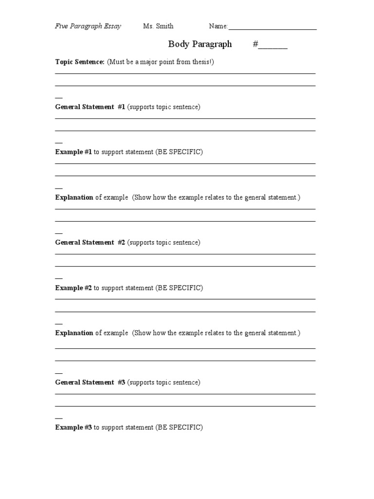 Single paragraph outline image