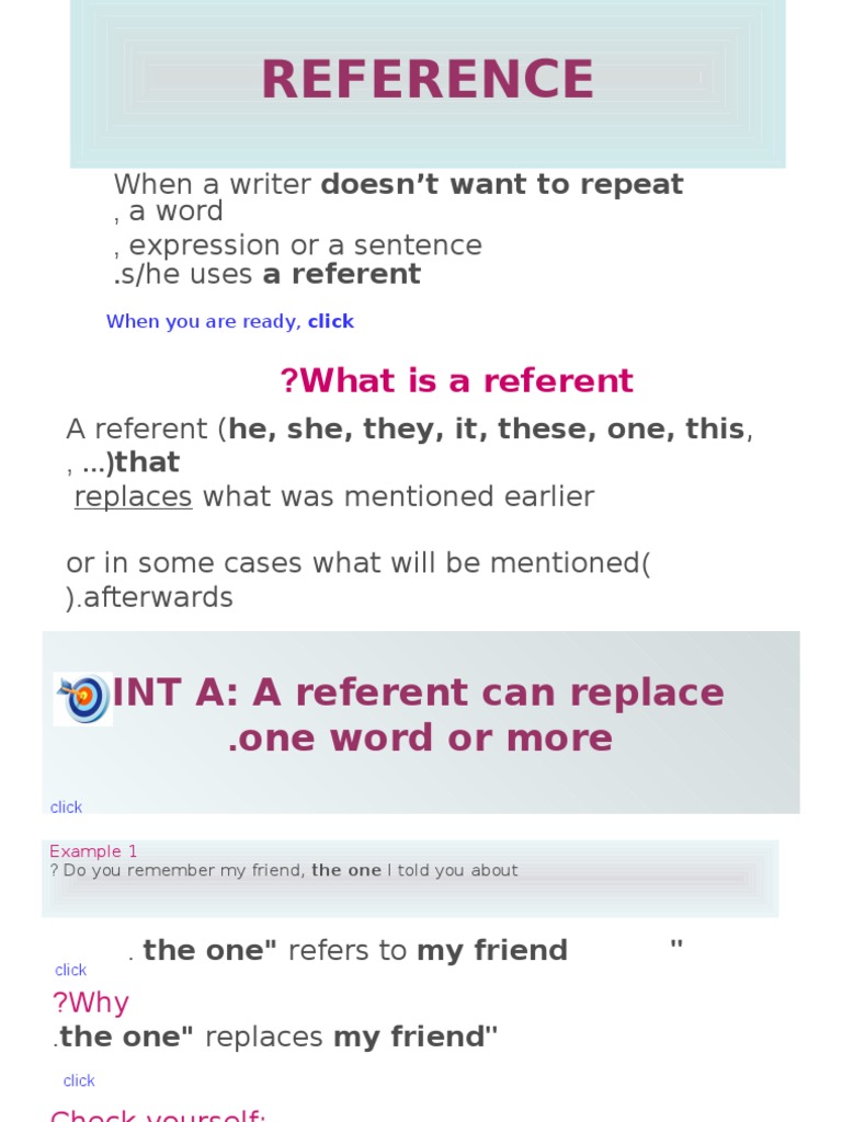 Understanding Referents in Writing | PDF