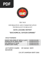 TBC 3013 Information and Communication Technology in Biology Data Logging Report "Biochemical Oxygen Demand"