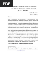 Self-Help Groups For Poverty Alleviation:: A Case Study of Titabor Sub-Division of Jorhat District of Assam